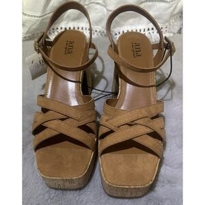 Ana Women's Heston Honey GingerHeeled Sandals NWT size 11